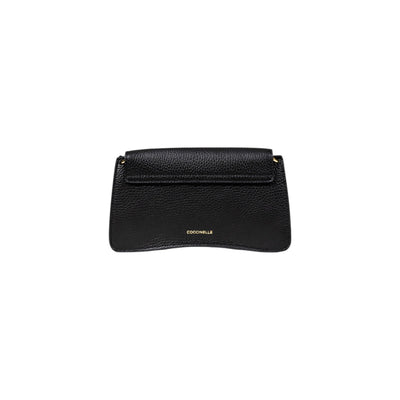 Coccinelle Borsa Donna Nera a Tracolla con Bottone - Borsa Pelle 12x22x5cm