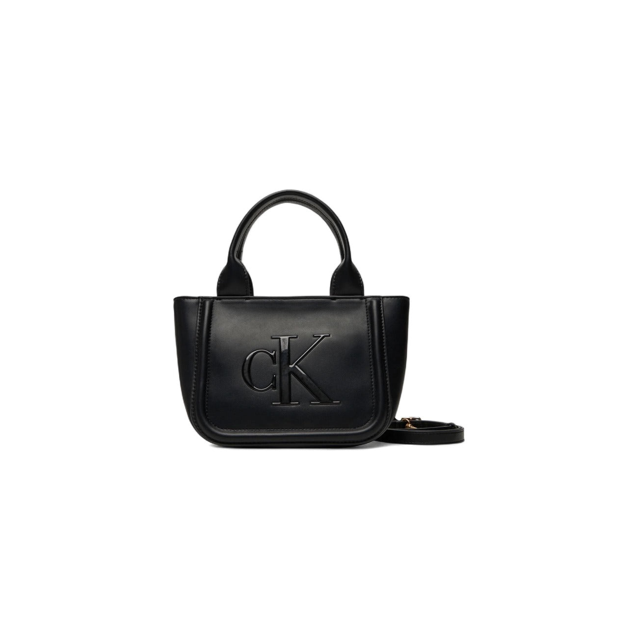 Calvin Klein Women's Black Handbag and Shoulder Bag - Zipper Pocket Bag 20x17x8cm