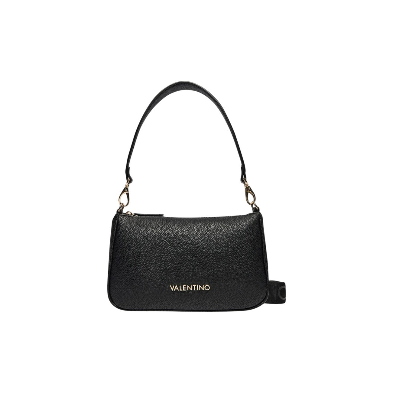 Valentino Bags Borsa Donna Nera a Mano e Tracolla - Borsa Cerniera Tasca Interna 25x15.5x7.5cm