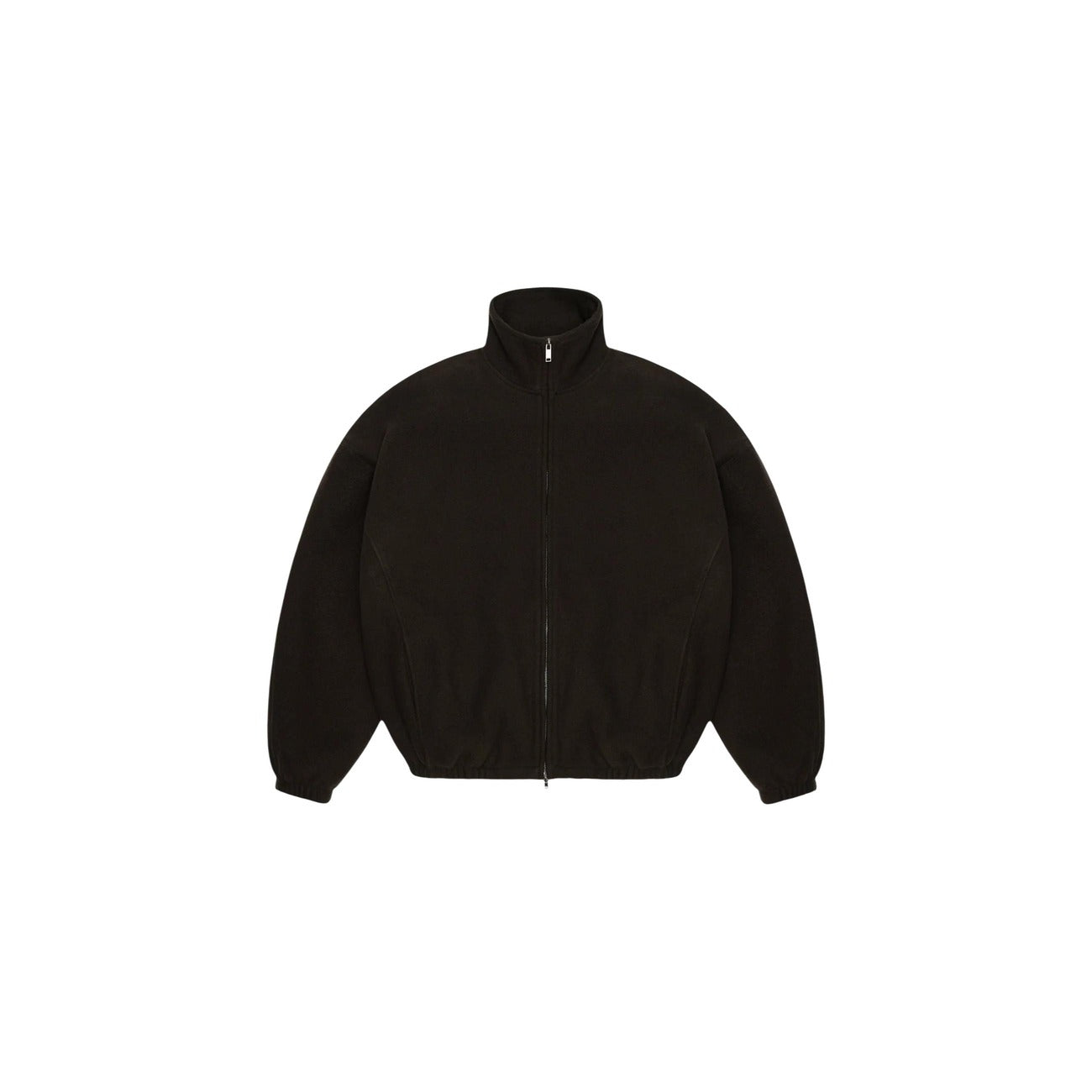 Giacca pile Rains Fleece Jacket donna color Bark 19030. Capospalla in pile pesante antivento marrone con cerniera zip a 2 vie, collo alto e linee di taglio sagomate, abbigliamento donna autunno inverno.