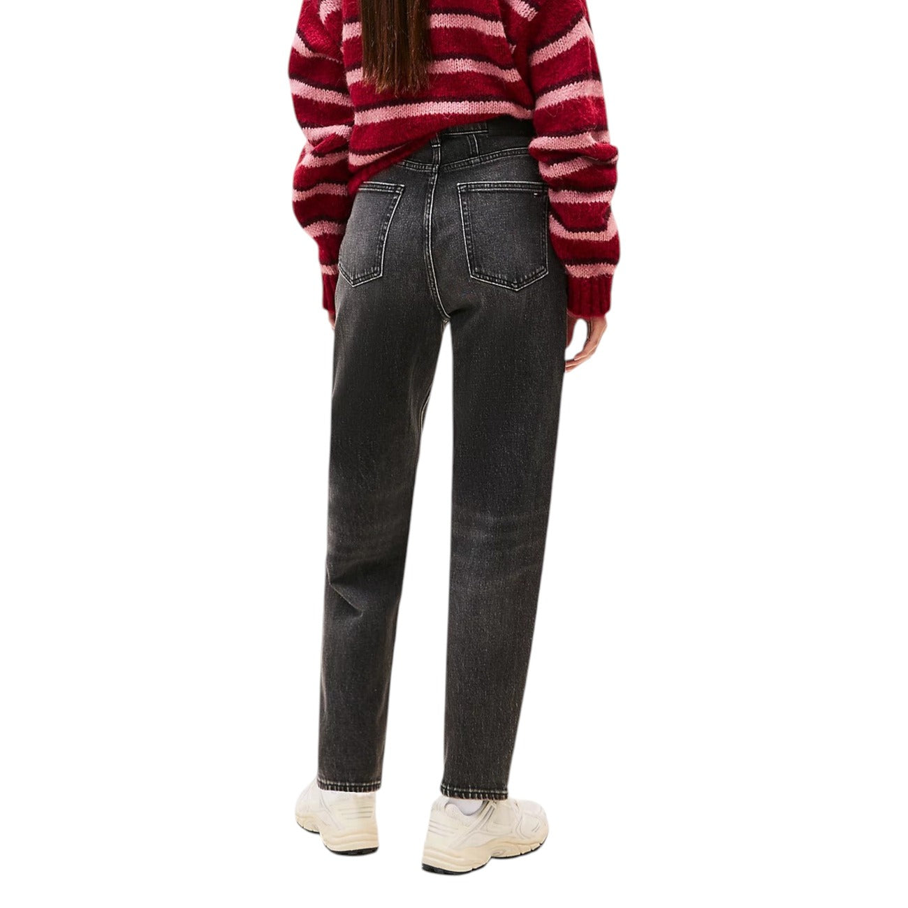 Tommy Hilfiger Jeans Donna Neri con Zip e Bottone - Jeans Cotone Organico Tasche