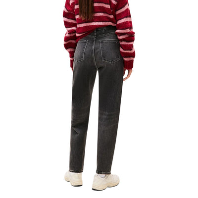 Tommy Hilfiger Jeans Donna Neri con Zip e Bottone - Jeans Cotone Organico Tasche