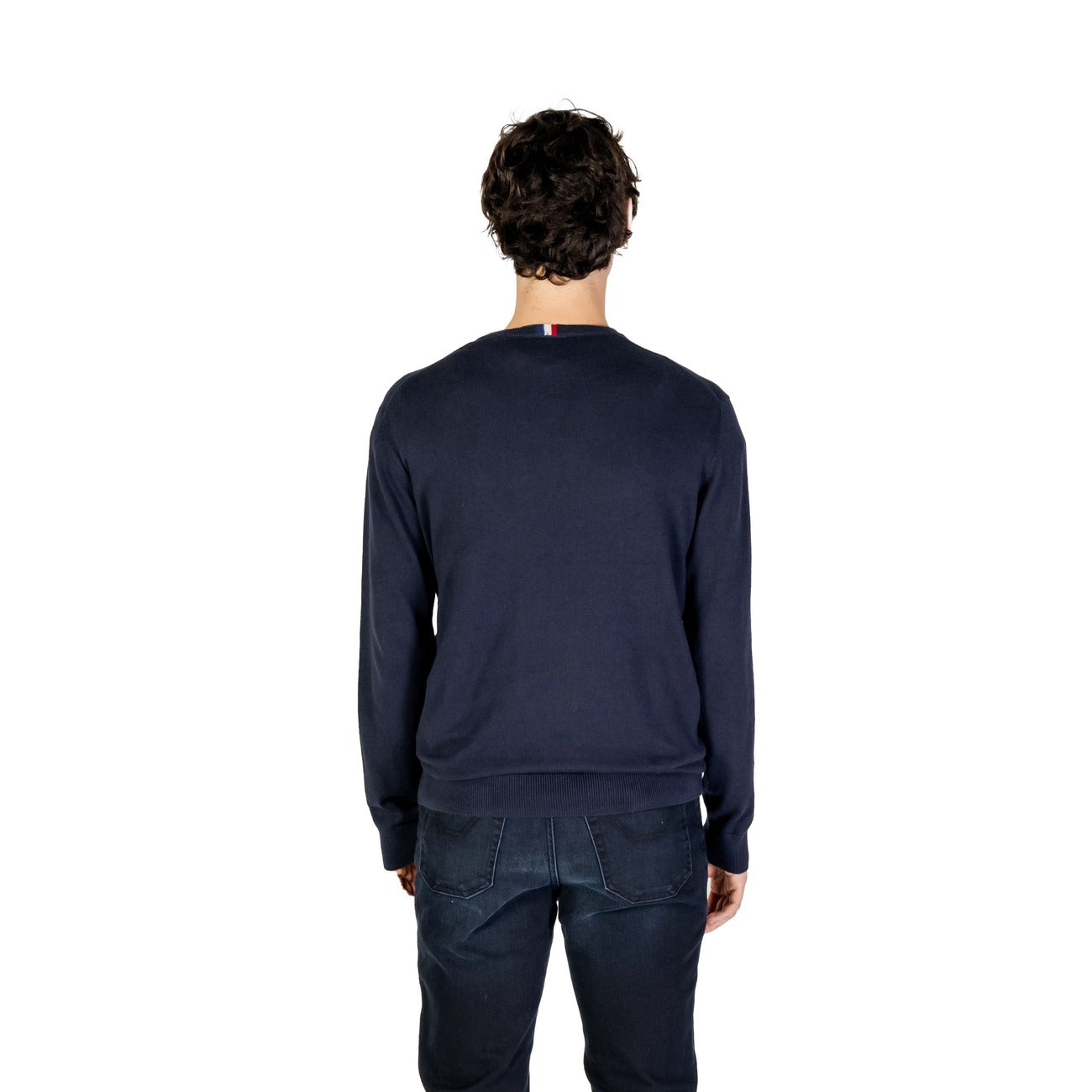 U.S. Polo Assn. Maglia Uomo Blu Scollo V Manica Lunga Cashmere Cotone Autunno Inverno US40 173007
