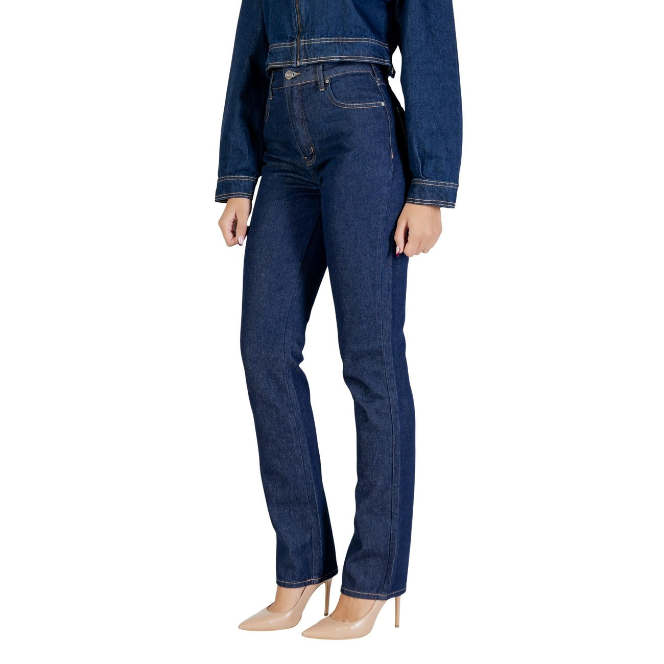 Colcci Jeans Donna Blu Zip Bottone Tasche Cotone 100% Autunno Inverno 002.11.00395
