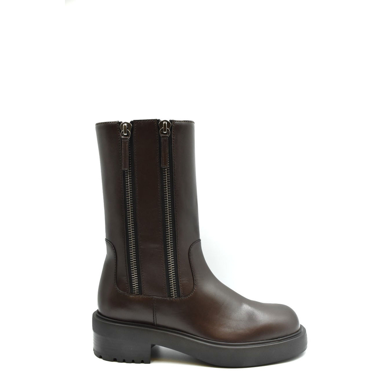 Giuseppe Zanotti Stivali Donna Marroni con Cerniera Stivaletti in Pelle 100% Autunno/Inverno V_31870