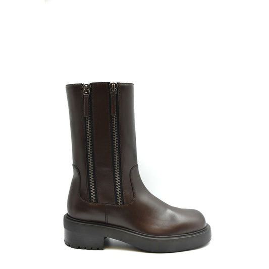 Giuseppe Zanotti Stivali Donna Marroni con Cerniera Stivaletti in Pelle 100% Autunno/Inverno V_31870
