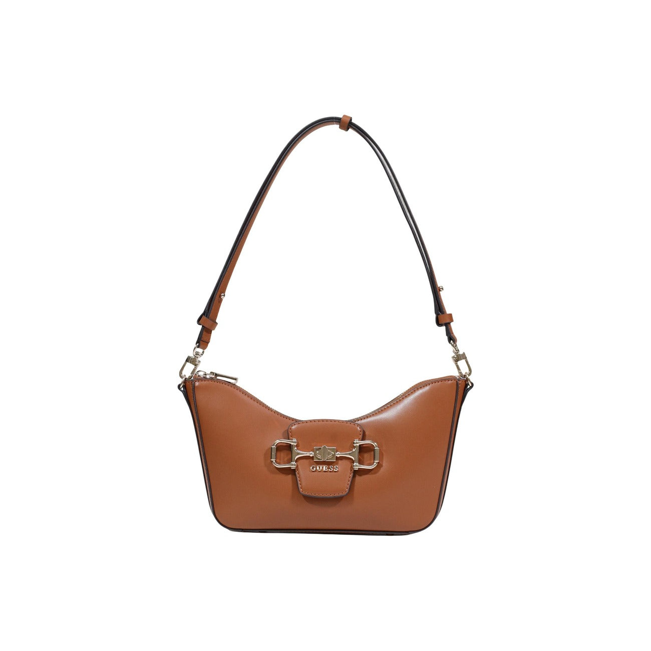 Guess Borsa cuoio JANIE CONVERTIBLE SHOULDER BAG 28x16x5 cm Donna vista frontale 