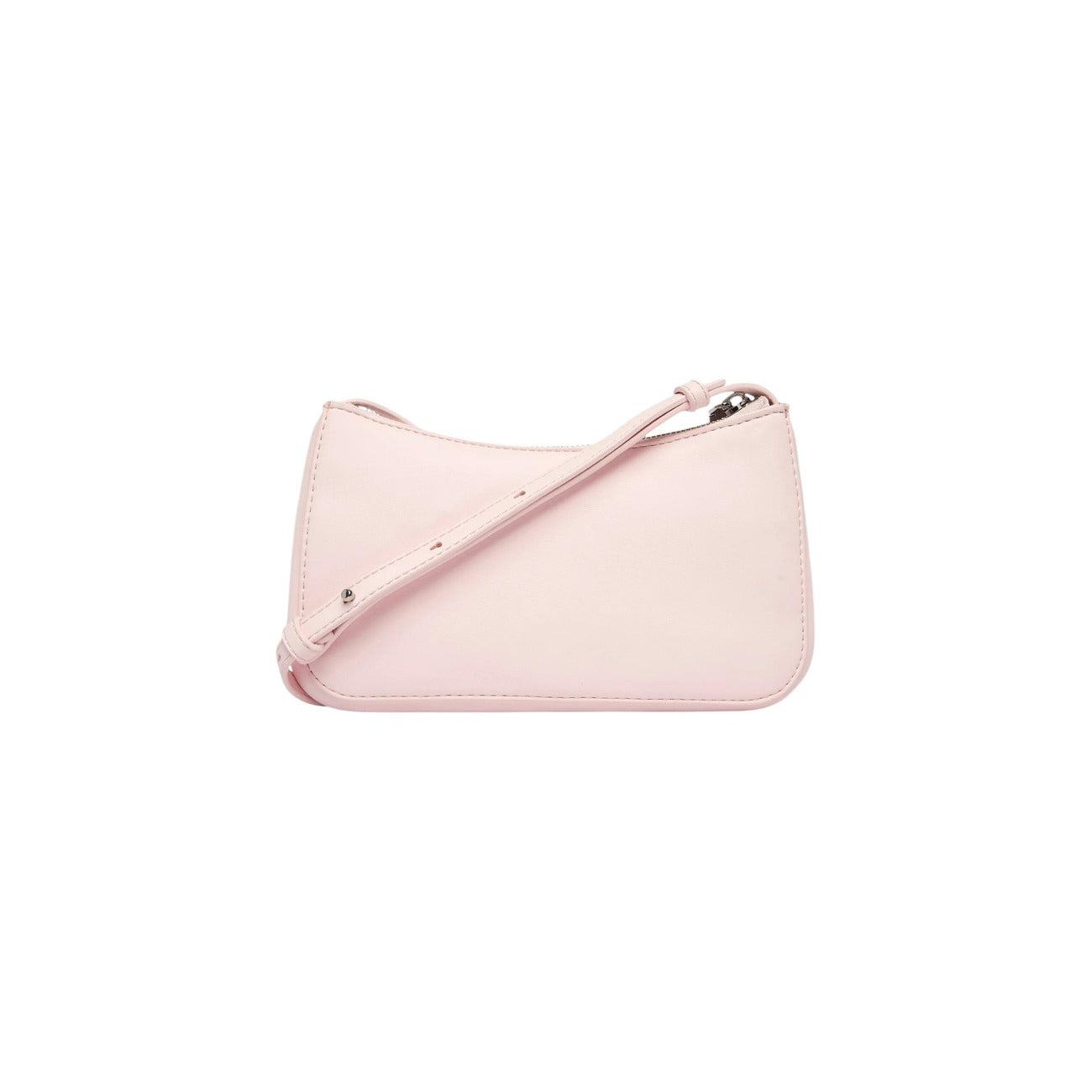 Borsa Mini Tracolla Calvin Klein; 100% Poliuretano Rosa. Logo in rilievo, chiusura con cerniera, design extra-slim. 21x12,5x2 cm. Accessorio casual raffinato per tutte le stagioni. Vista posteriore 