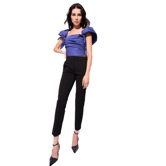 Pinko Pantaloni Donna Nero Zip e Bottone Tasche Anteriori e Posteriori 67% Viscosa 28% Poliammide 5% Elastan Autunno/Inverno V_29179