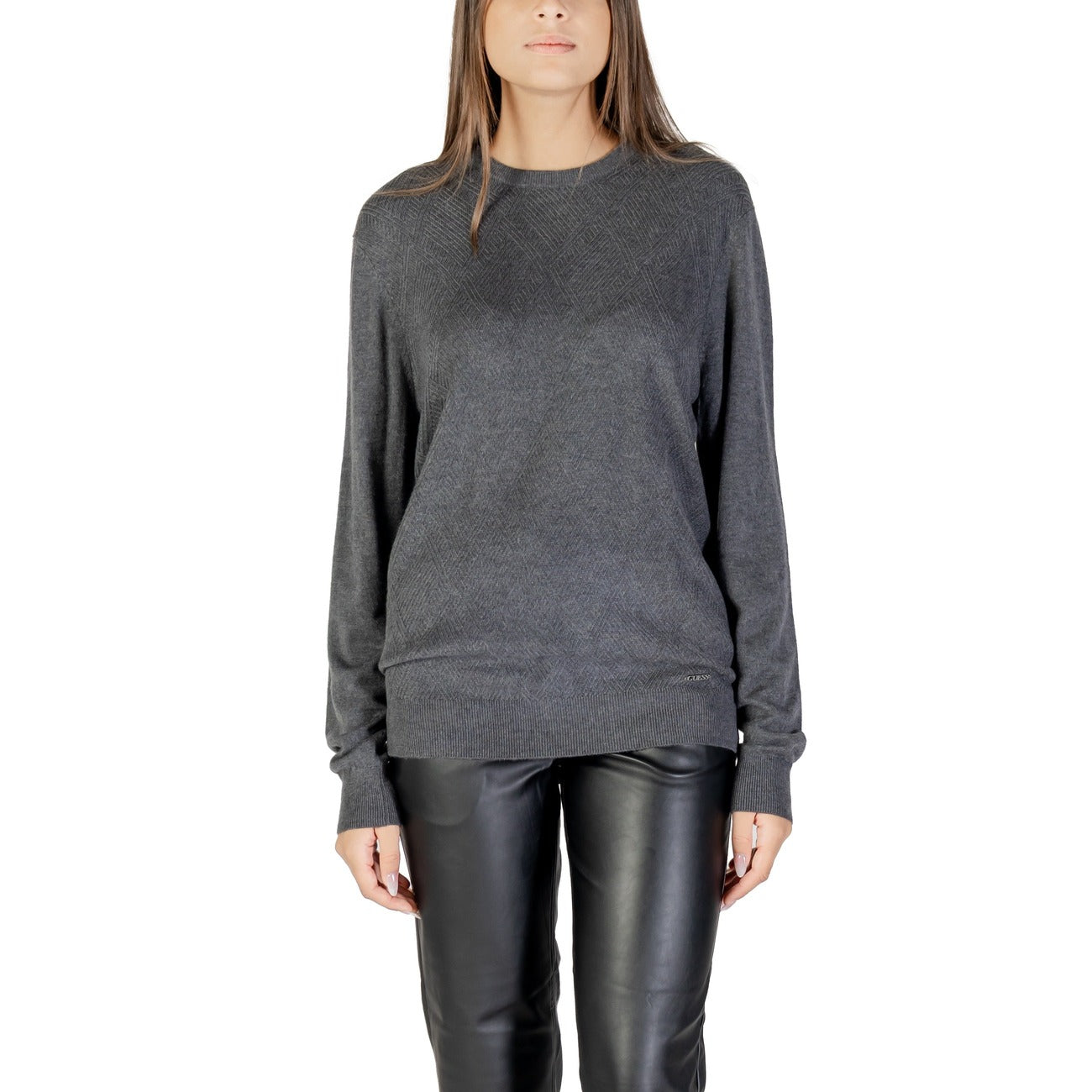 Guess Maglia Donna Grigia in 55% Altre Fibre 20% Lana 25% Poliammide a Manica Lunga con Scollo Tondo M5BR08 Z0432