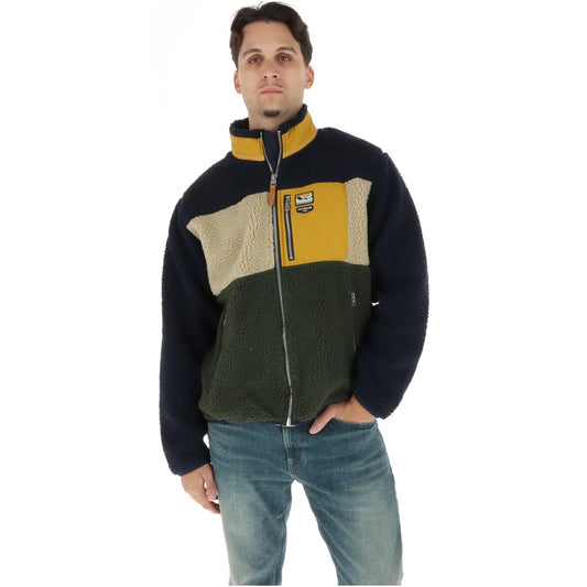 Giacca pile uomo Superdry – Fleece retro a blocchi di colore blu M2014582A.