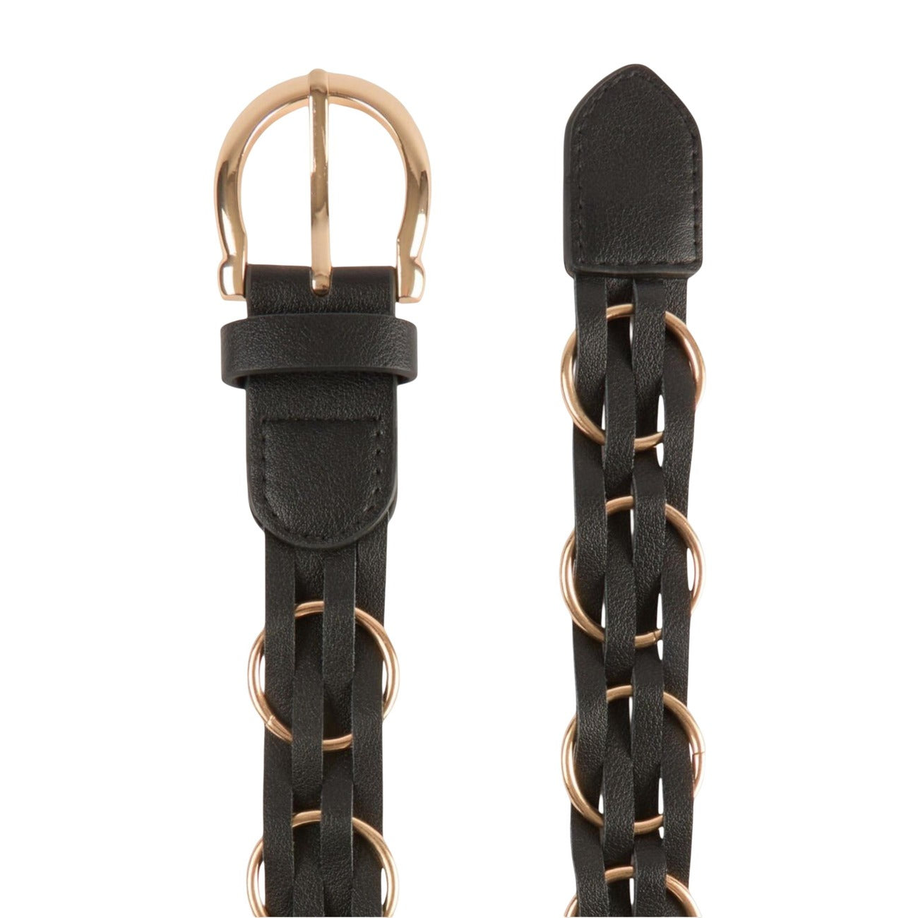 Cintura donna Morgan De Toi nera in poliuretano con fibbia primavera estate - vista completa