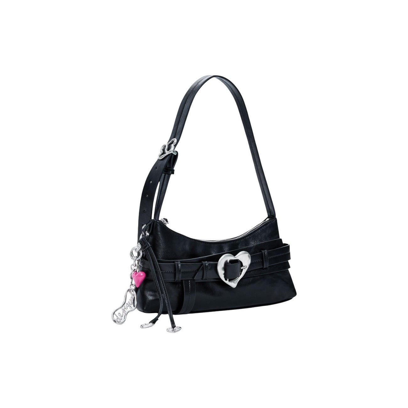 Dettaglio borsa Desigual ZALIO PICCOLA donna con chiusura zip e design compatto multicolore