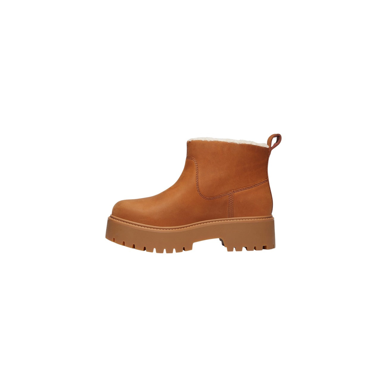 Stivali Timberland donna marroni Stone Street TB0A283GEM7. Polacchini bassi slip-on con suola alta su plateau, pelle ecosostenibile Premium Leather, calda imbottitura interna e soletta traspirante OrthoLite.