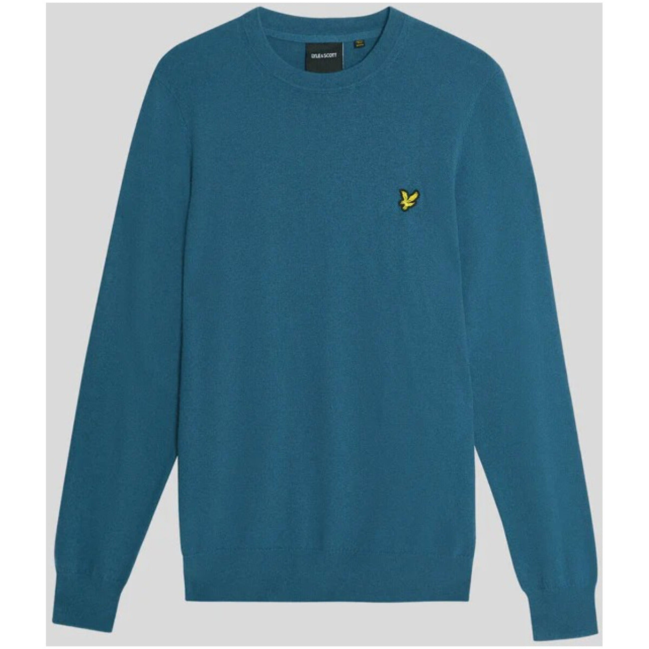 Lyle & Scott Maglia Uomo Blu Scollo Tondo Manica Lunga Cotone Lana Merino Autunno Inverno KN2110VC