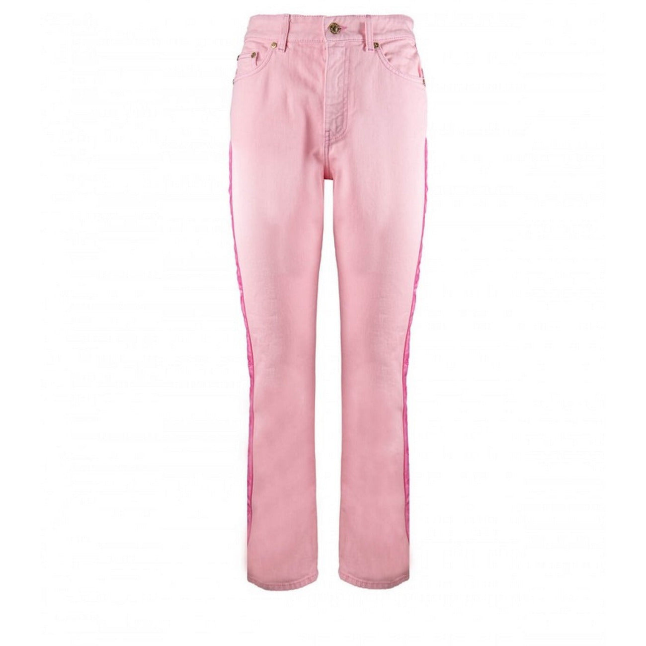 Chiara Ferragni Jeans Donna Rosa con Zip Bottone Tasche Anteriori Posteriori in Cotone 100% Autunno/Inverno B_43787