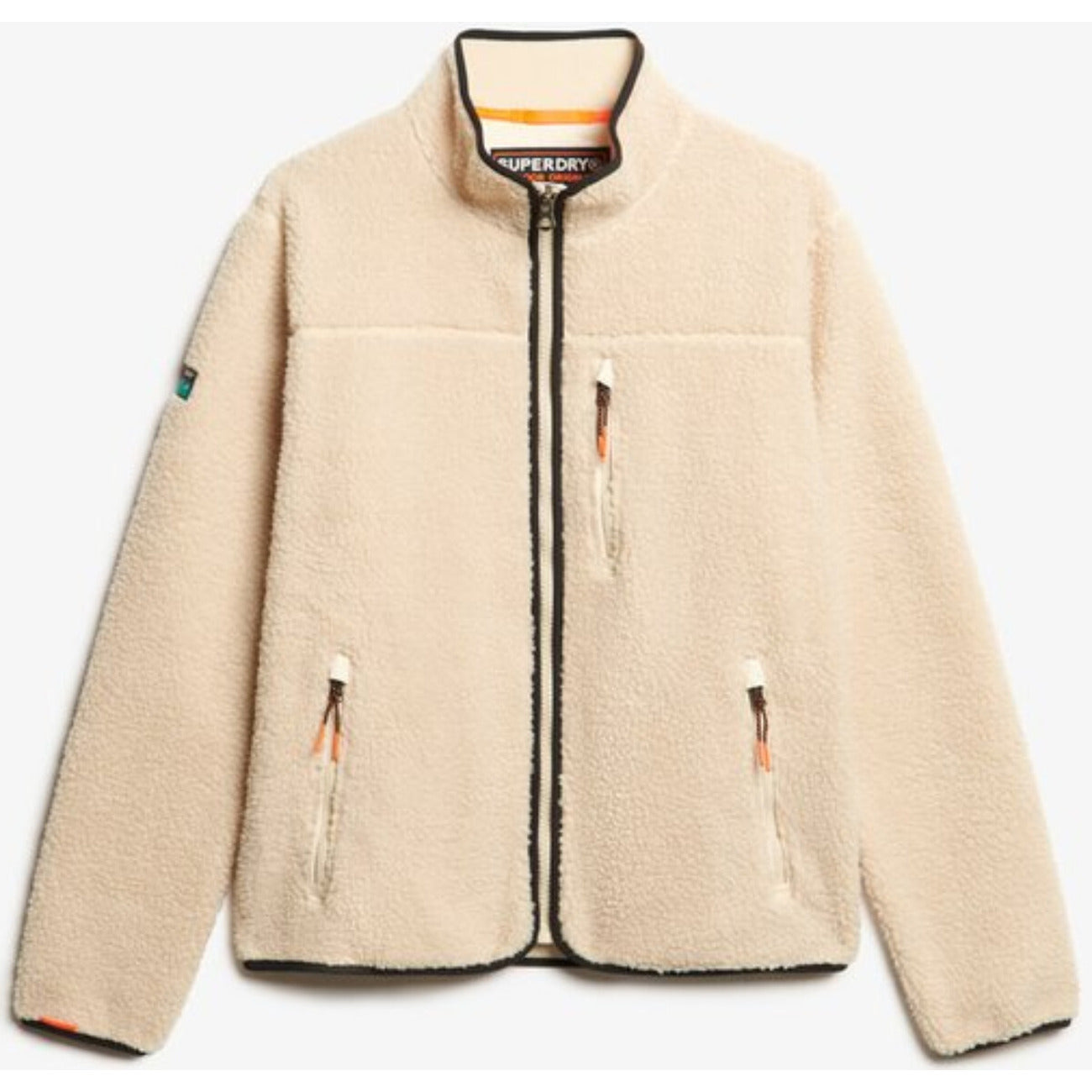 Superdry Giacca Uomo Beige Cerniera Manica Lunga Tasche Poliestere 100% Autunno Inverno M2014140A