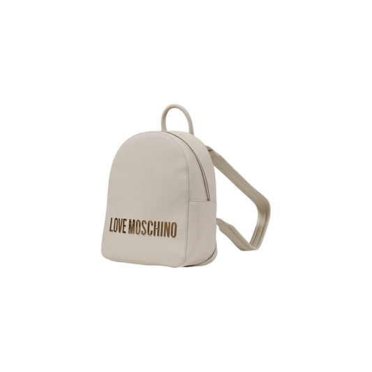 Love Moschino Zaino Donna Beige in Poliuretano 100% con Cerniera Monocromo Primavera/Estate JC4193PP1M