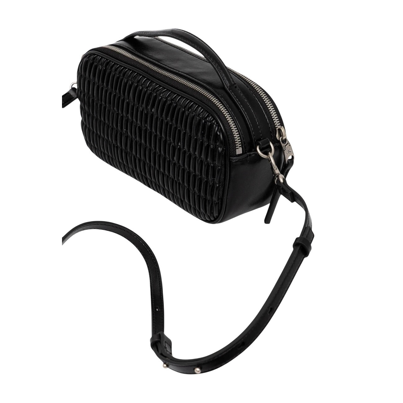 Calvin Klein Borsa Donna Nero Mano Tracolla Cerniera Tasca Interna Poliuretano 100% Autunno Inverno LV04K3184G