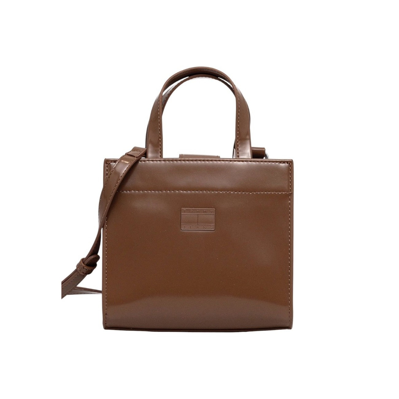 Tommy Hilfiger Jeans Borsa Donna Nero Mano Tracolla Bottone Tasca Interna Poliuretano 100% Autunno Inverno AW0AW17870