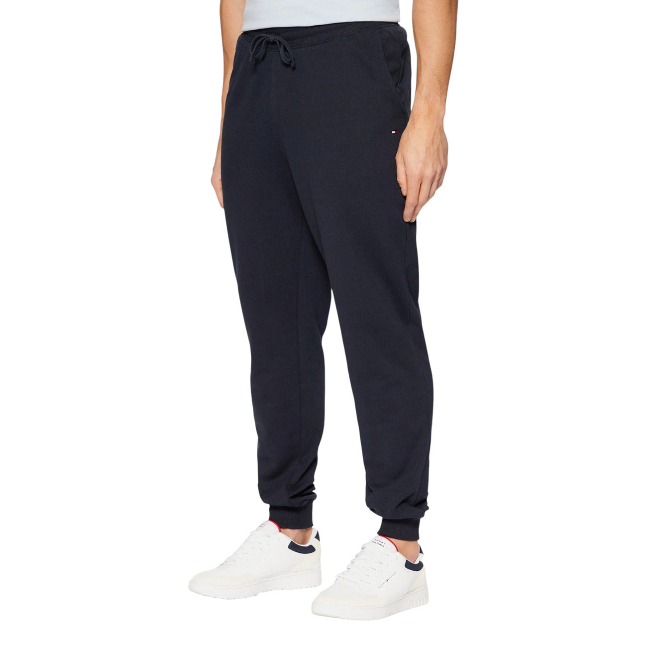 Tommy Hilfiger Pantaloni Sportivi Uomo Blu con Lacci - Pantalone Cotone Tasche Anteriori