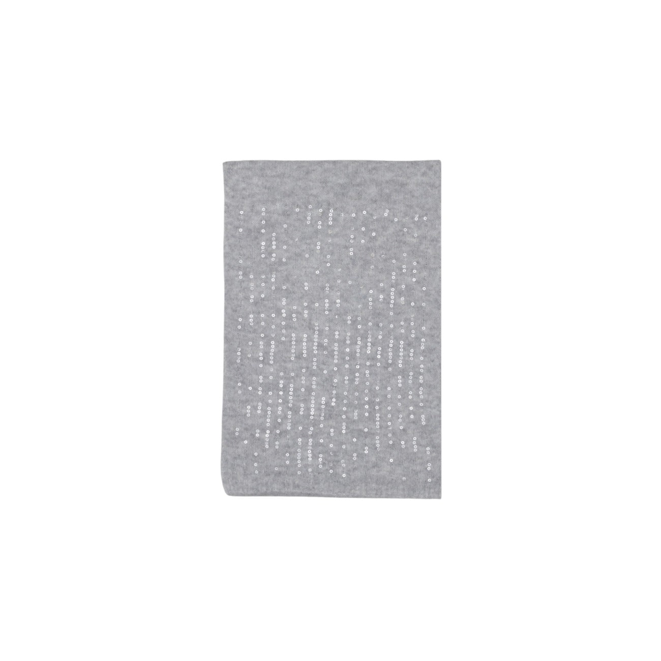 Pieces Sciarpa Donna Grigia con Paillettes - Sciarpa Poliestere Acrilico Elastan 13x80x0.5cm