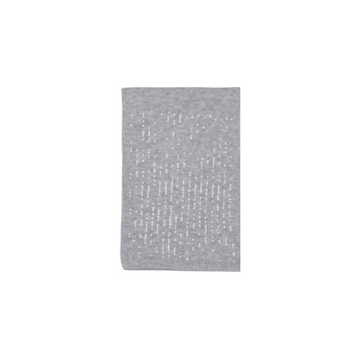 Pieces Sciarpa Donna Grigia con Paillettes - Sciarpa Poliestere Acrilico Elastan 13x80x0.5cm