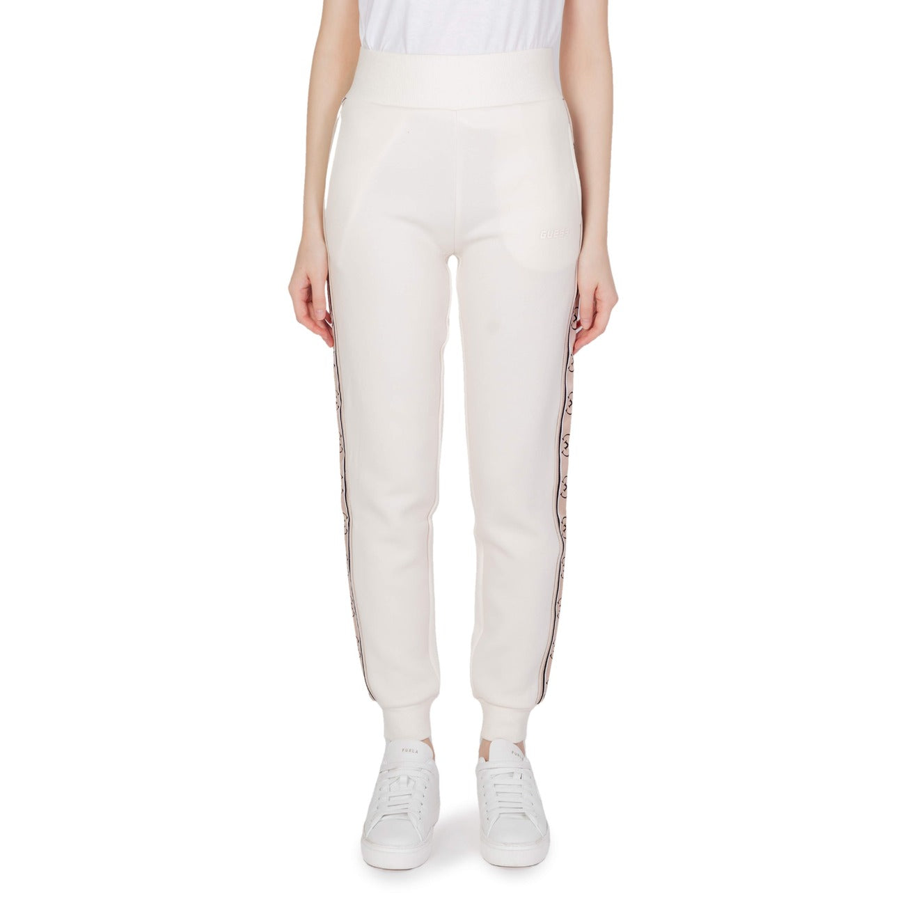 Pantaloni Sportivi Donna Guess Active Bianchi 100% Cotone - Stile Casual