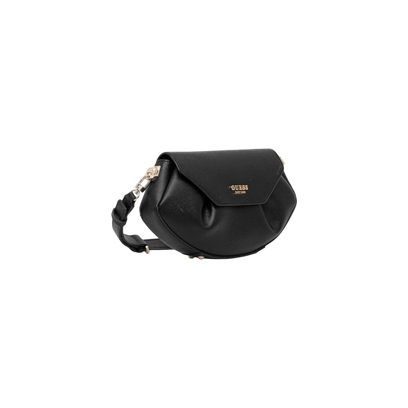Guess Borsa Donna Nera a Tracolla con Bottone Tasca Interna - Borsa Poliuretano 30x17x5cm