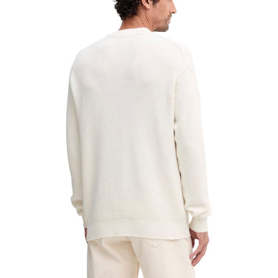 Calvin Klein Jeans Maglia Uomo Beige Scollo Tondo Manica Lunga Cotone 100% Autunno Inverno LV04RD313G