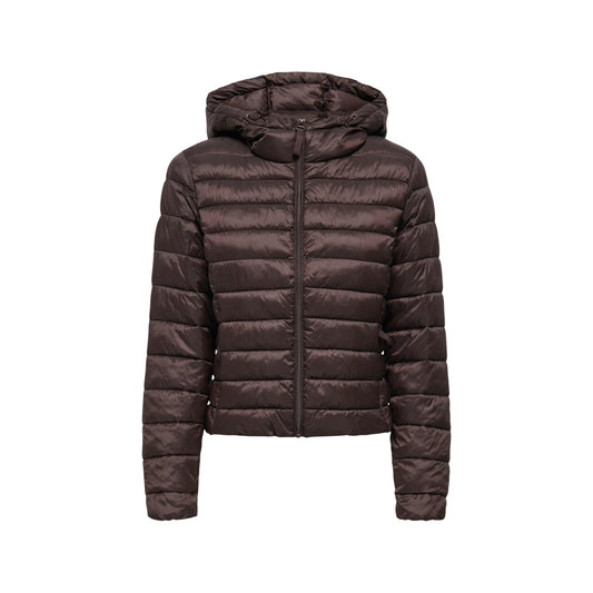 Giubbotto marrone donna Only ONLTAHIA 15352020. Giacca trapuntata invernale con cappuccio, cerniera zip e vestibilità regular fit in 100% nylon antivento.