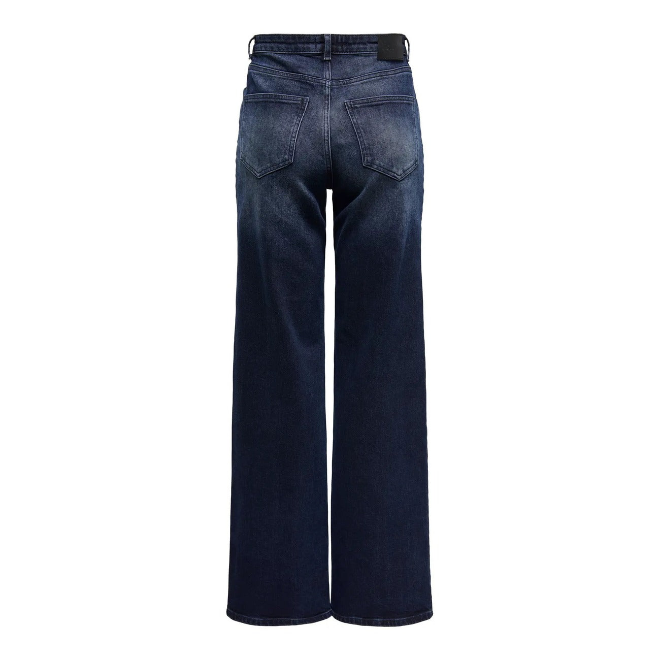 Jeans Only donna blu scuro Wide Fit 15338894. Jeans a vita alta e gamba larga in cotone biologico stretch blu scuro lavato, 5 tasche con zip e bottone, pantaloni jeans estivi morbidi e traspiranti Primavera/Estate.