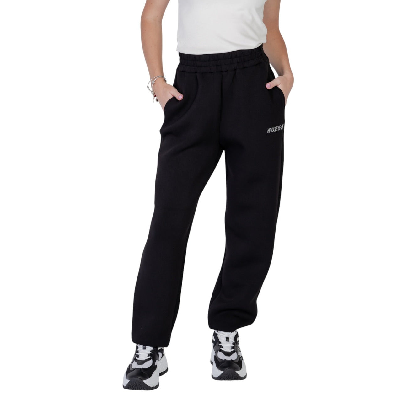 Guess Active Women's White Viscose Sweatpants - Casual Style