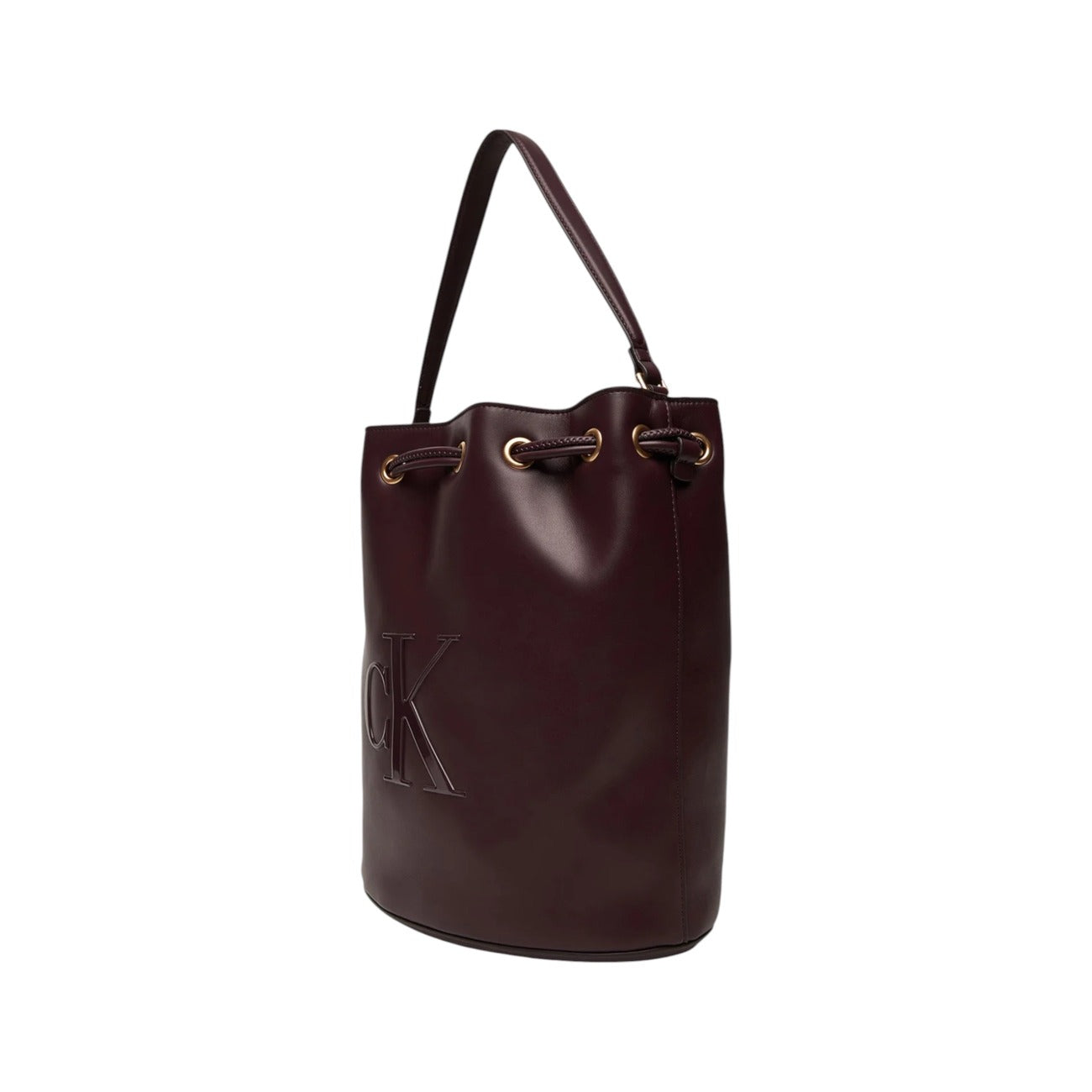 Calvin Klein Borsa Donna Bordeaux a Mano - Borsa con Lacci e Tasca Interna 33x35x12cm