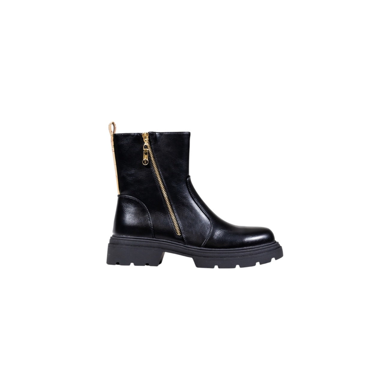 Alviero Martini Prima Classe Women's Black Boots - Round Toe Zipper Ankle Boots