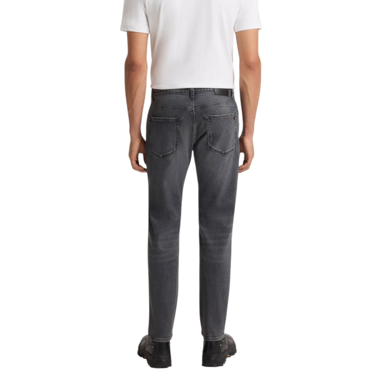 Boss Jeans Uomo Grigi con Zip e Bottone - Jeans Cotone Elastan Tasche