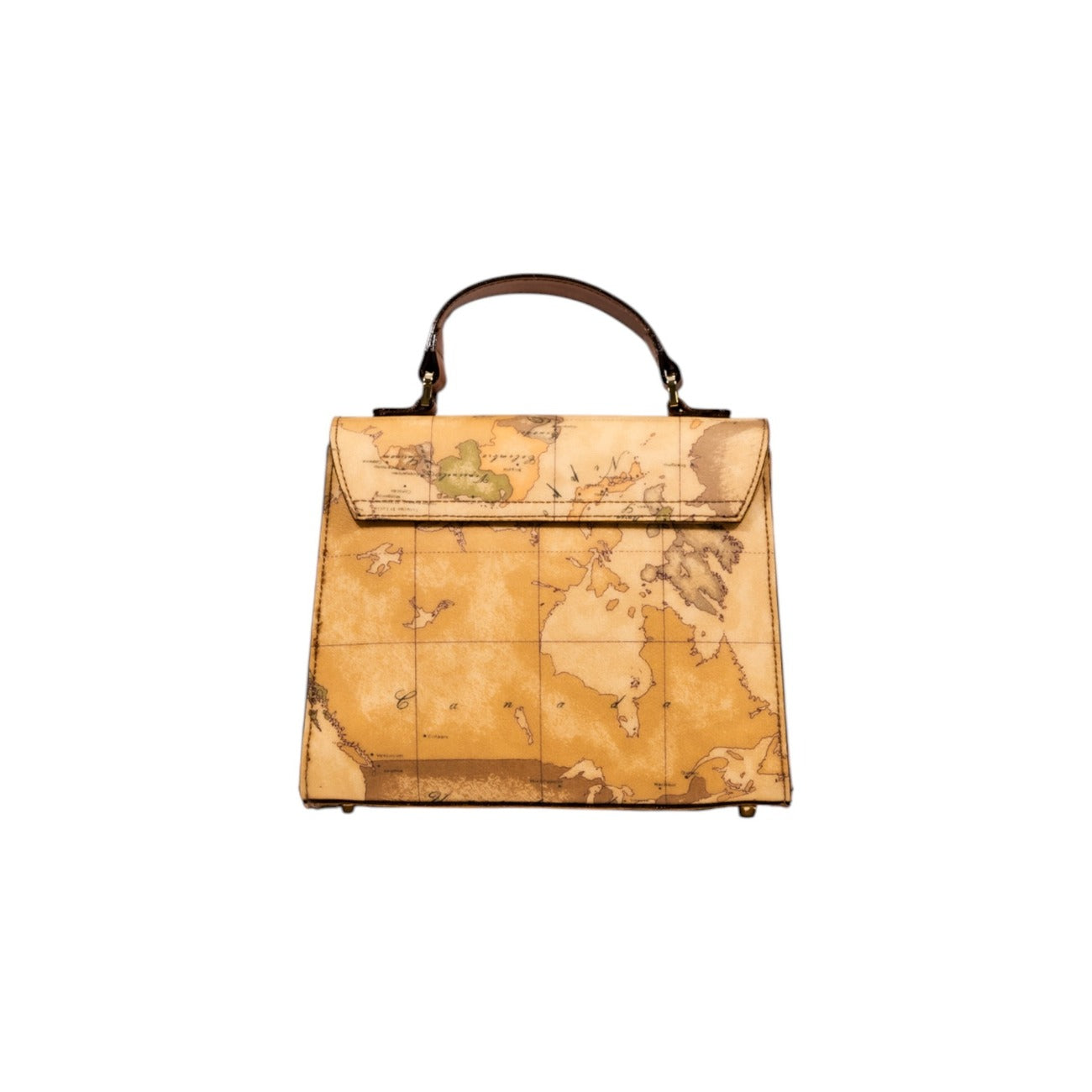 Alviero Martini Prima Classe Borsa Donna Beige Mano Tracolla Bottone Gancio Geometrica Pelle 100% 23x19x10 cm C E064 6000