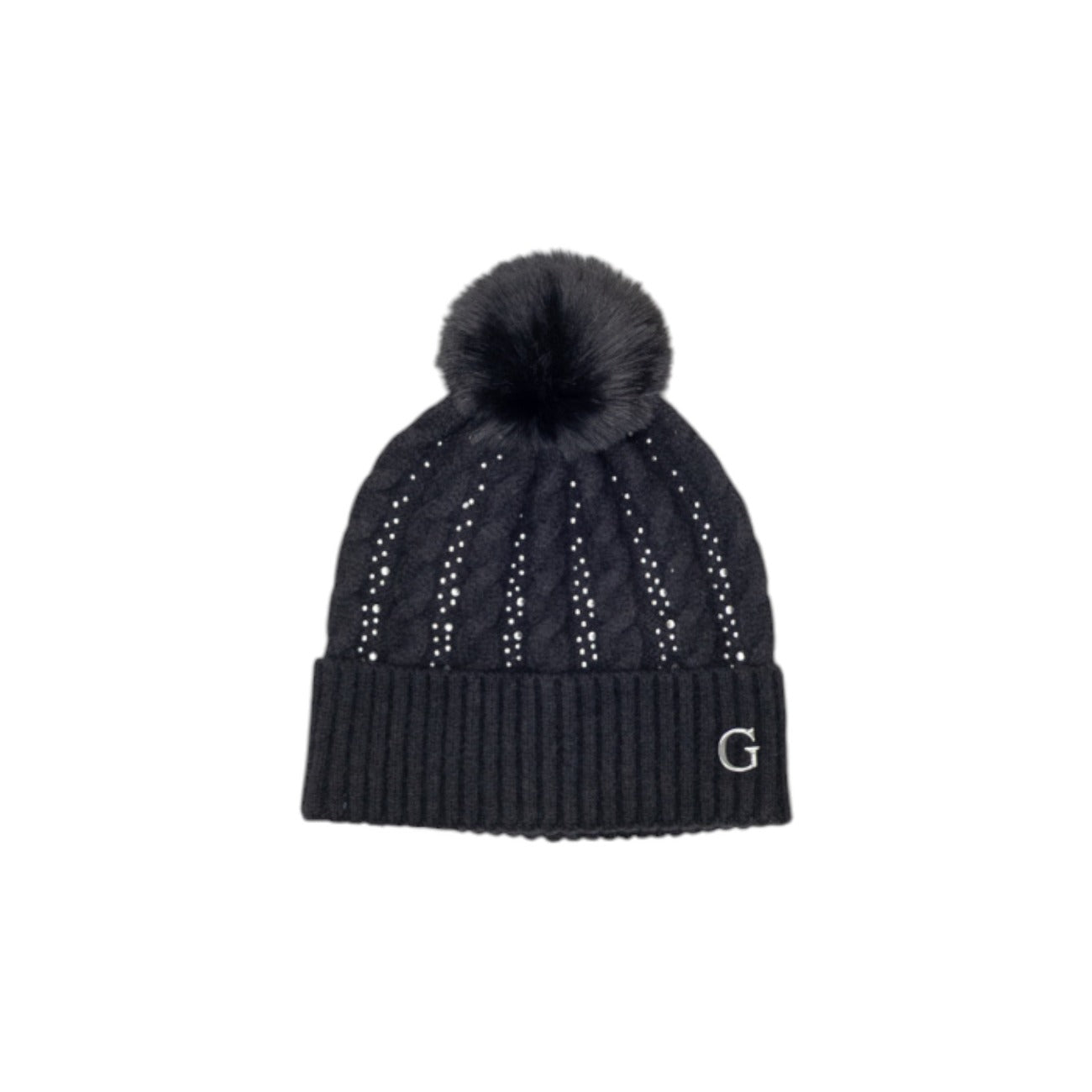 Guess Cappello Donna Nero Acrilico Nylon - Cappello Invernale Autunno