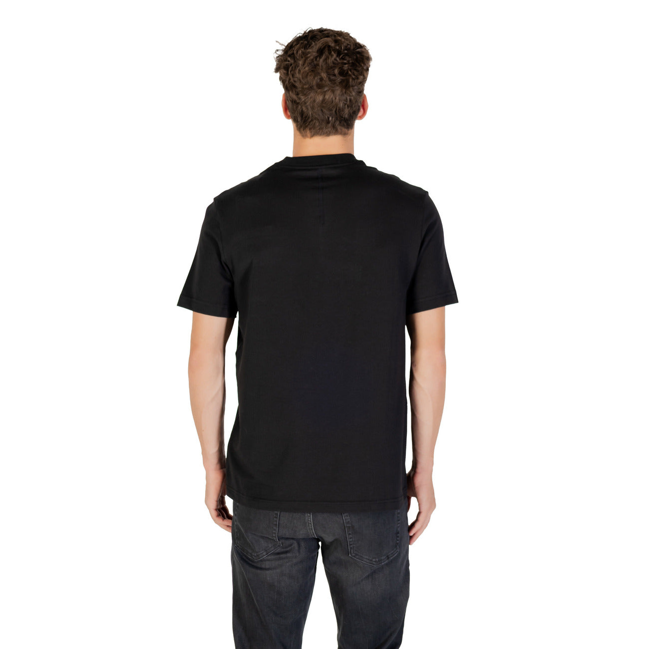 Calvin Klein Sport T-Shirt Uomo Nera Manica Corta Scollo Tondo 57% Cotone 38% Poliestere 5% Elastan Primavera/Estate LVGMF5K100