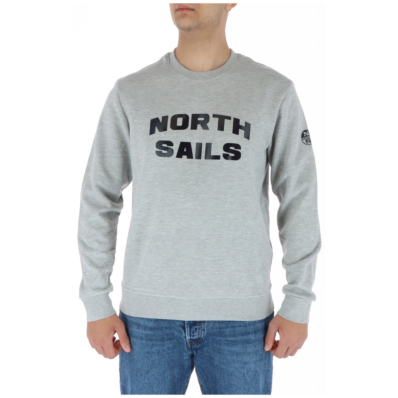 North Sails Felpa Uomo Verde con Maniche Lunghe Scollo Tondo in Cotone 80% Poliestere 20% Autunno/Inverno 902417