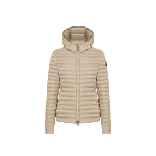 Piumino donna Colmar Originals nero 100 grammi 2213 9VX. Giacca leggera da donna nera sciancrata con cappuccio fisso, zip doppio cursore e tessuto riciclato idrorepellente, capospalla primaverile casual e femminile.