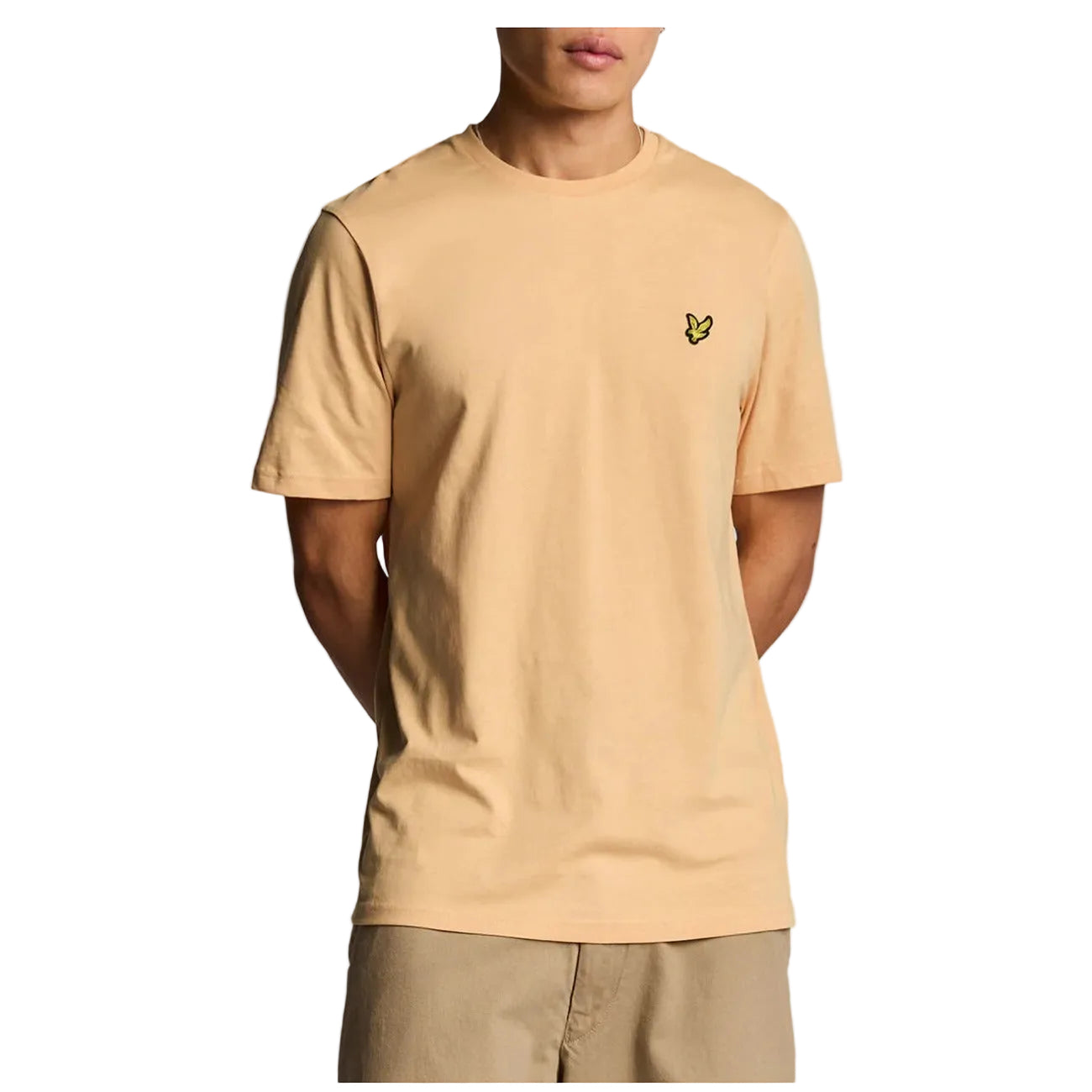 Lyle & Scott T-Shirt Uomo Marrone Manica Corta Scollo Tondo 100% Cotone Autunno/Inverno TS400VOG