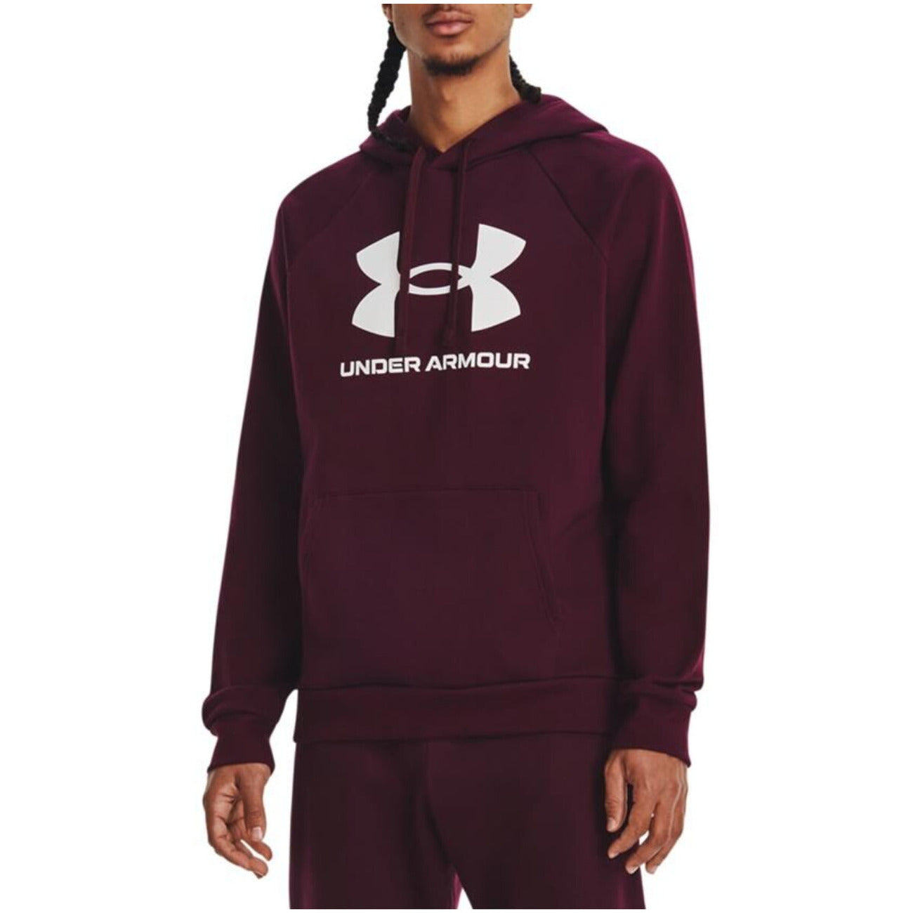 Under Armour Felpa Cappuccio Uomo Corallo Stampa Maniche Lunghe Tasche Anteriori Cotone 80% Poliestere 20% 1379758