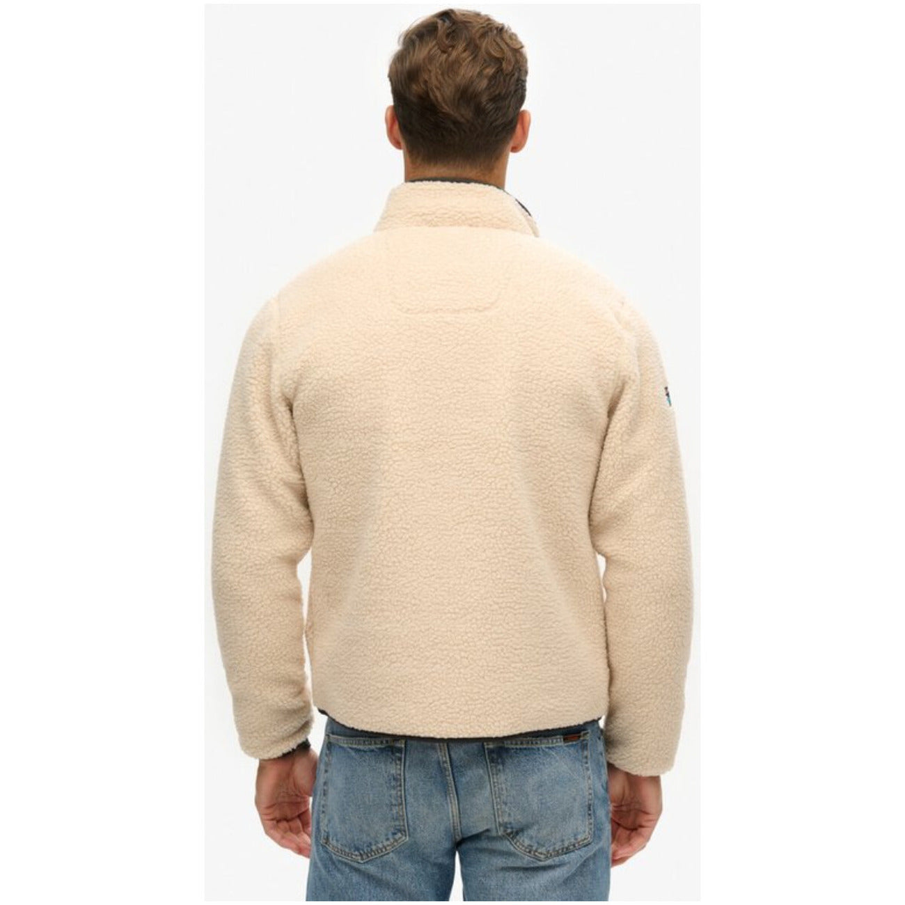 Superdry Giacca Uomo Beige Cerniera Manica Lunga Tasche Poliestere 100% Autunno Inverno M2014140A