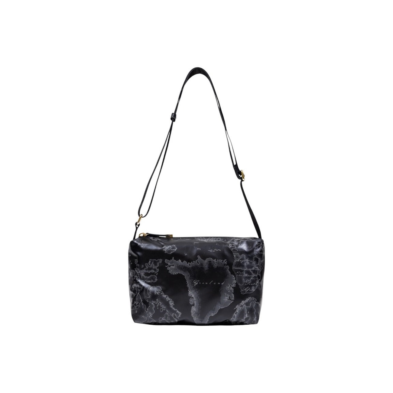 Alviero Martini Prima Classe Women's Shoulder Bag in Black - Iconic Geo Print
