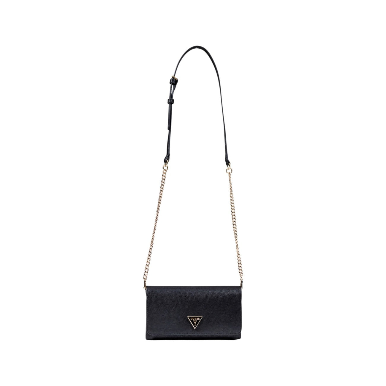 Guess Borsa Donna Nero Tracolla Bottone Gancio Tasca Esterna Poliuretano 100% 22x12x3 cm HWZG96 72750