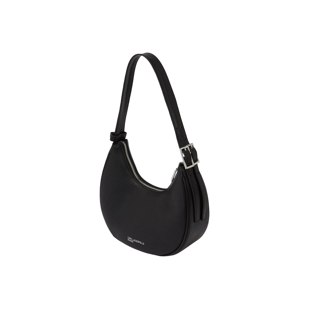 Borsa Luna Doppia Tracolla; 50% Poliuretano, 50% Poliestere. Fibbie metalliche, chiusura zip, logo K. Borsa spalla donna strutturata e moderna, ideale per la PE26. Vista posteriore 