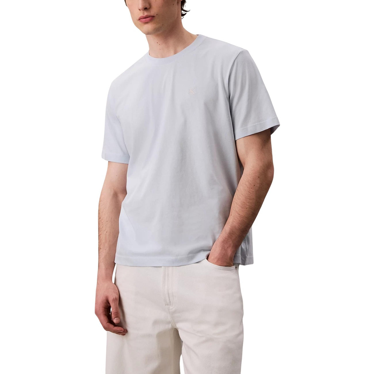 Calvin Klein Jeans T-Shirt Uomo Bordeaux Manica Lunga Scollo Tondo Cotone 100% Autunno Inverno LV04RC275G