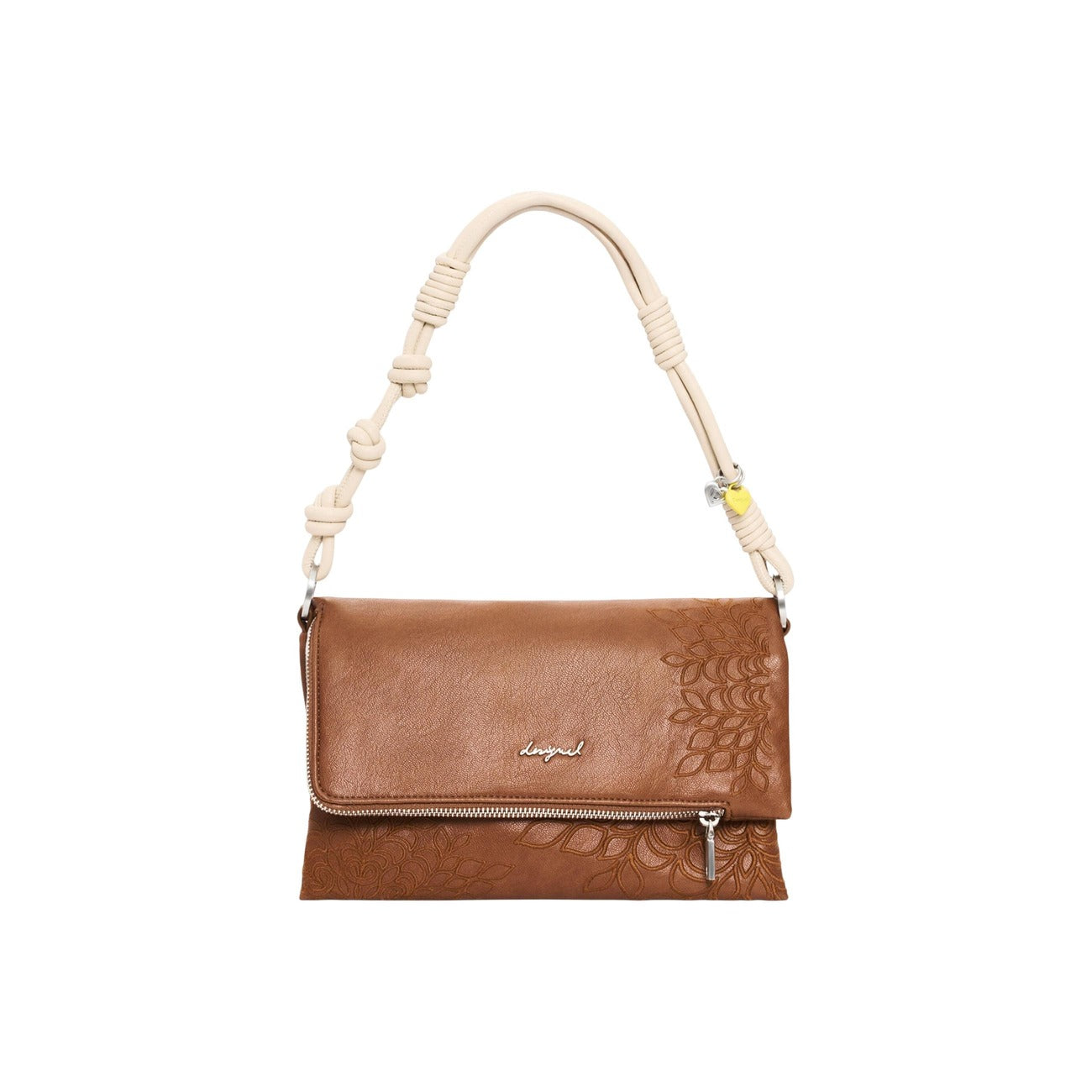 Desigual Borsa marrone BAG_SIERRA CAMEL MURANO 26.5x15x6 cm Donna vista frontale 