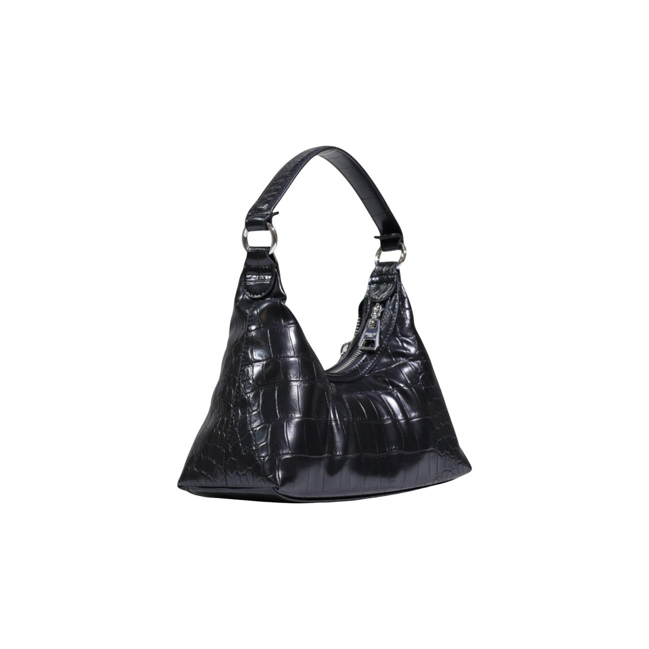 Replay Borsa Donna Nera a Mano con Cerniera Tasca Interna - Borsa Poliestere 30x13x11cm